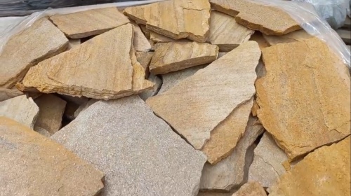 Плитняк златолит жёлтый для цоколя купить в Электростали