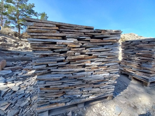 Плитняк златолит серебристый для фасада купить в Электростали