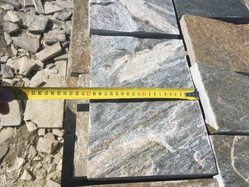 Плитка пилёная златолит Уральский для цоколя, отмостки купить в Электростали