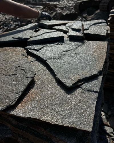 Плитняк златолит серебристый для фасада купить в Электростали